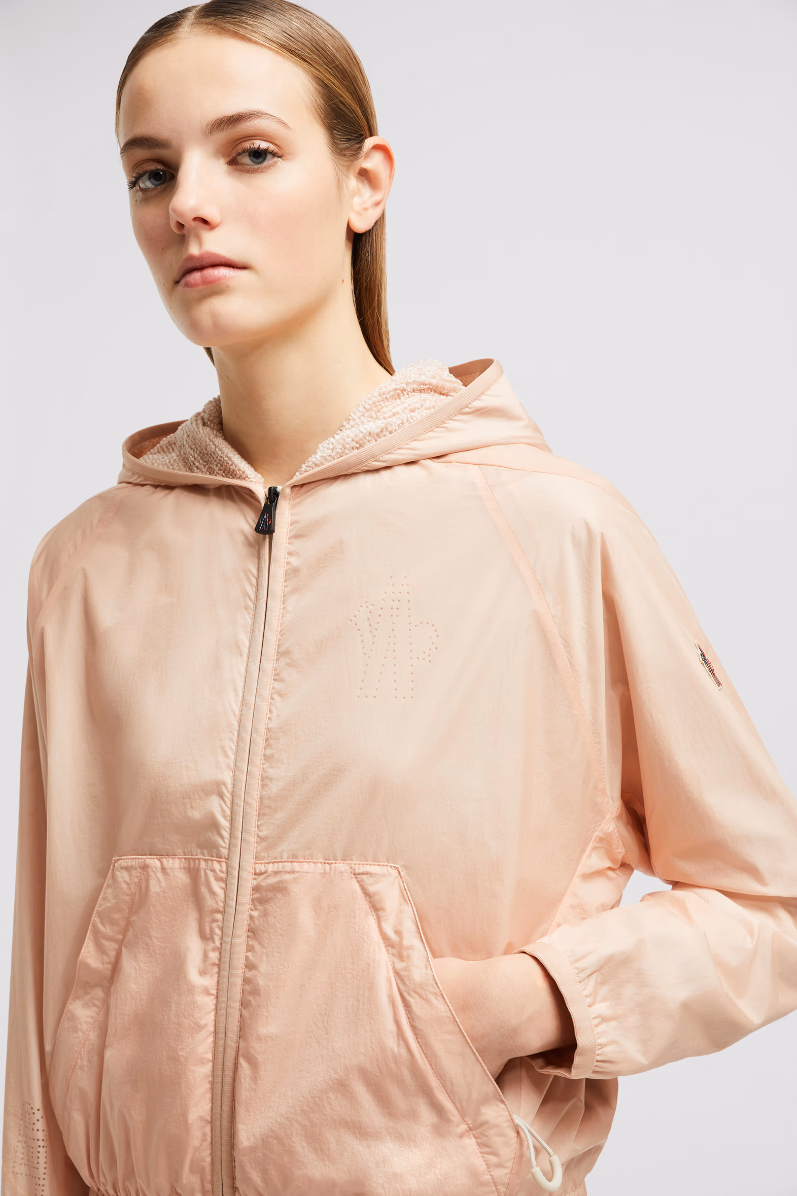 Logo Hoodie Women Pink Moncler 6